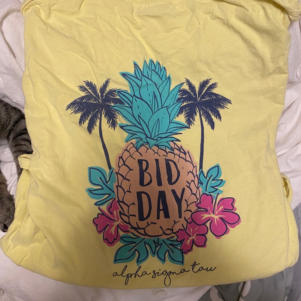 alpha sigma tau yellow bid day tee